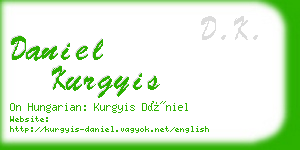 daniel kurgyis business card